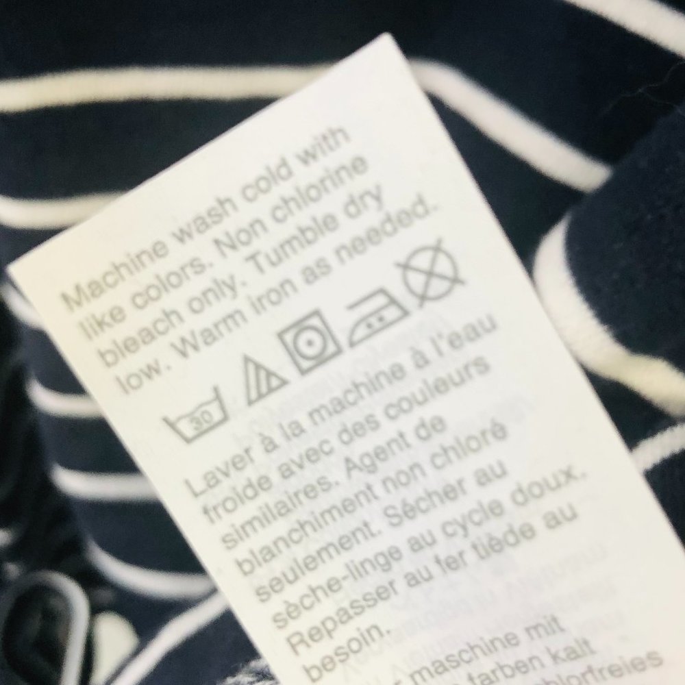 J. Crew Mercantile Small Blue & White Striped Top - Picture 7 of 7